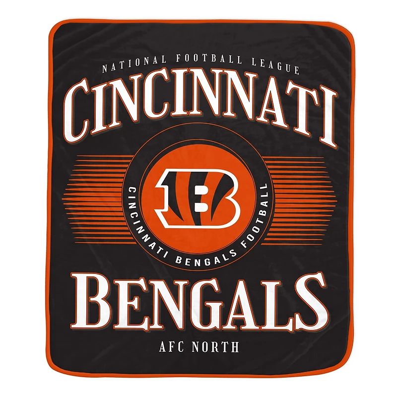 Pegasus Cincinnati Bengals Spotlight Arch 60" x 70" Ultra Soft Throw Blanket