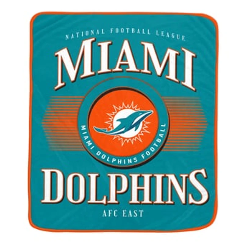 Pegasus Miami Dolphins Spotlight Arch 60" x 70" Ultra Soft Throw Blanket