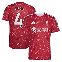 Men's adidas Virgil van Dijk Red Liverpool 2026/27 Home On-Field Authentic Jersey
