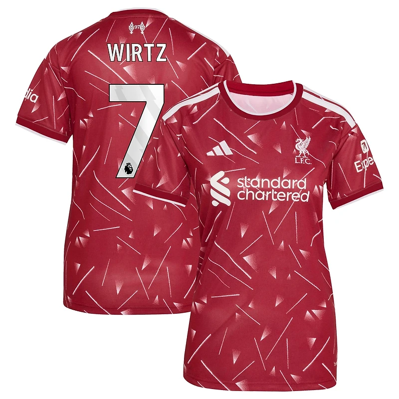 Women's adidas Florian Wirtz Red Liverpool 2026/27 Home Replica Jersey