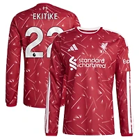 Men's adidas Hugo Ekitike Red Liverpool 2026/27 Home Replica Long Sleeve Jersey