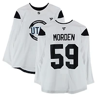 Matthew Morden Utah Hockey Club Practice-Used #59 White Jersey from the 2024-25 NHL Season