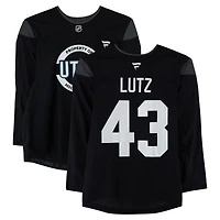 Julian Lutz Utah Mammoth Practice-Used #43 Black Jersey from the 2024-25 NHL Season