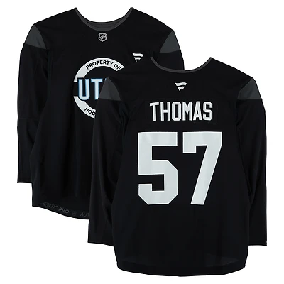 Cal Thomas Utah Mammoth Practice-Used #57 Black Jersey from the 2024-25 NHL Season