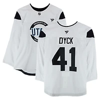 Reid Dyck Utah Hockey Club Practice-Used #41 White Jersey from the 2024-25 NHL Season