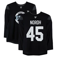 Noel Nordh Utah Mammoth Practice-Used #45 Black Jersey from the 2024-25 NHL Season