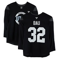 Samu Bau Utah Mammoth Practice-Used #32 Black Jersey from the 2024-25 NHL Season