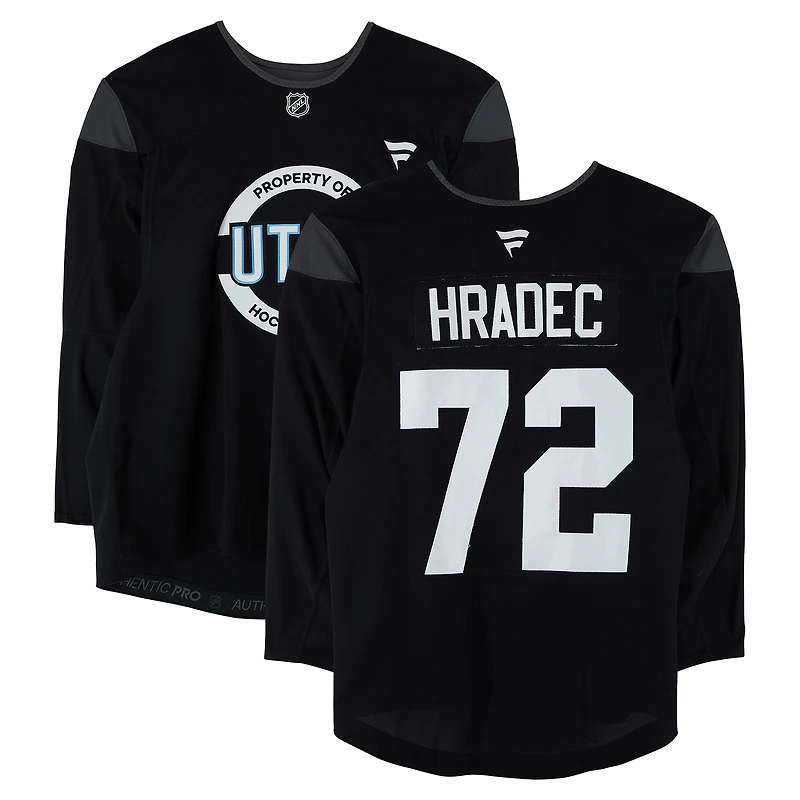 Vojtěch Hradec Utah Mammoth Practice-Used #72 Black Jersey from the 2024-25 NHL Season