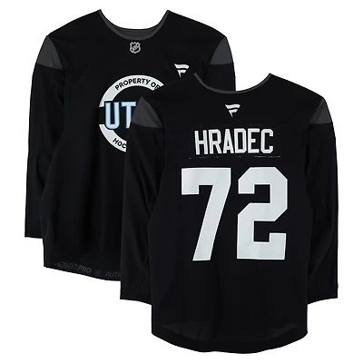 Vojtěch Hradec Utah Mammoth Practice-Used #72 Black Jersey from the 2024-25 NHL Season