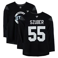 Maksymilian Szuber Utah Mammoth Practice-Used #55 Black Jersey from the 2024-25 NHL Season