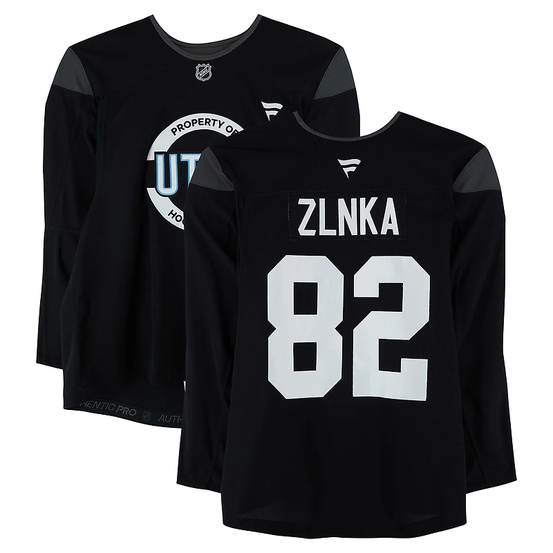 Adam Žlnka Utah Mammoth Practice-Used #82 Black Jersey from the 2024-25 NHL Season