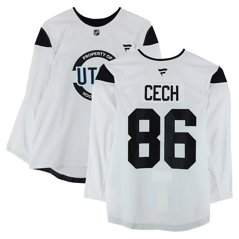 Aleš Čech Utah Mammoth Practice-Used #86 Jersey from the 2024-25 NHL Season