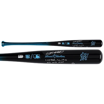 Josh Beckett Miami Marlins Autographed Big Time Bats Chrome Bat with Multiple Inscriptions