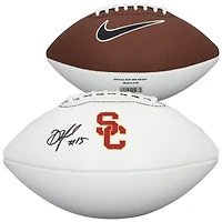 Drake London USC Trojans Autographed Nike White Panel Football