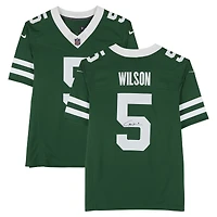 Garrett Wilson New York Jets Autographed Green Nike Vapor Fuse Stitched Number Limited Jersey