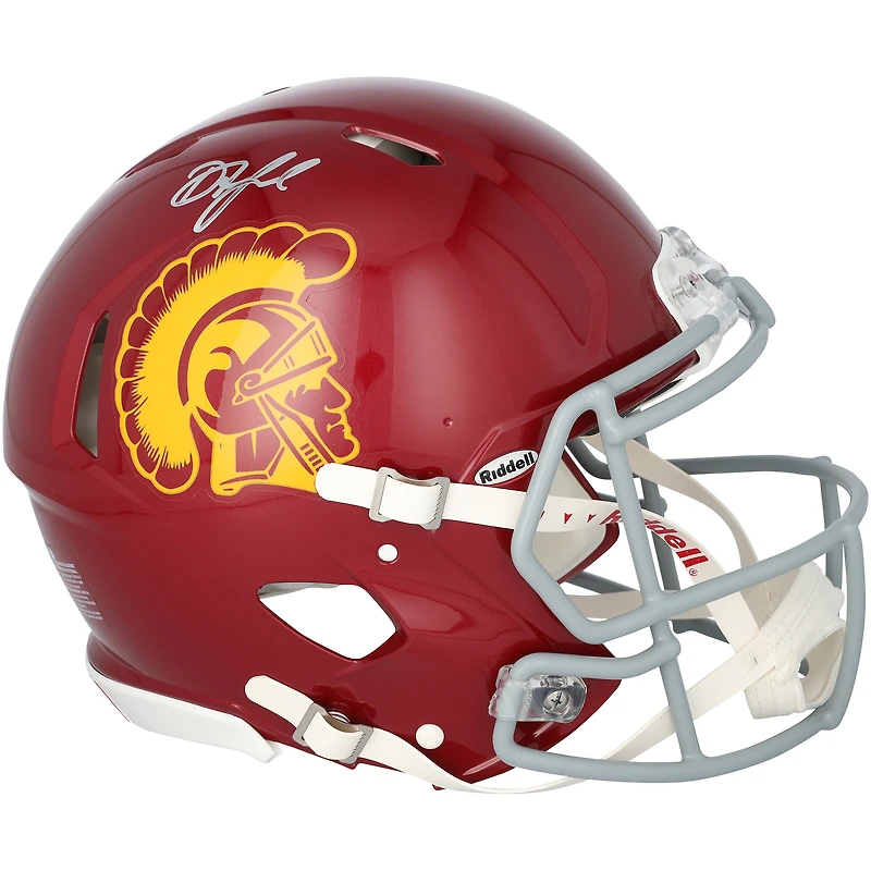 Drake London USC Trojans Autographed Riddell Speed Authentic Helmet