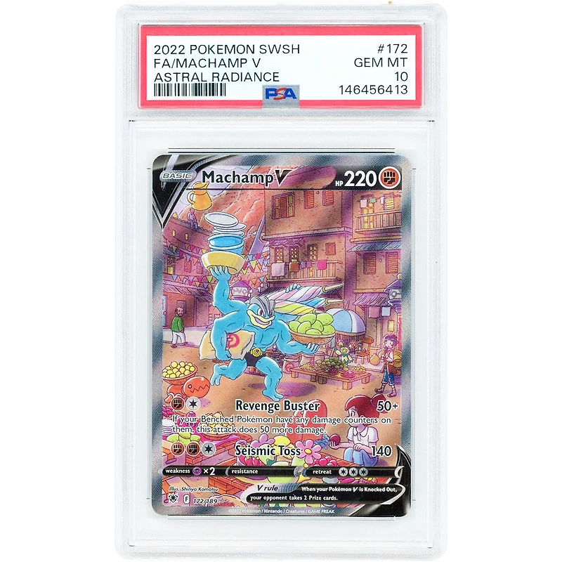 Machamp V 2022 Pokemon Astral Radiance Ultra Rare #172 PSA Authenticated 10 Card