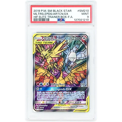 Moltres, Zapdos & Articuno GX 2019 Pokemon Sun & Moon Promo #SM210 PSA Authenticated 9 Card
