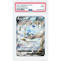 Glaceon V 2021 Pokemon Evolving Skies Ultra Rare #175 PSA Authenticated 9 Card