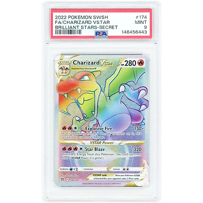 Charizard VSTAR 2022 Pokemon Brilliant Stars Ultra Rare #174 PSA Authenticated 9 Card