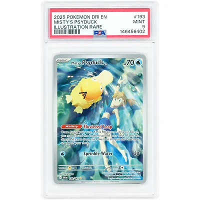 Misty's Psyduck 2025 Pokemon Destined Rivals Illustration Rare #193 PSA Authenticated 9 Card