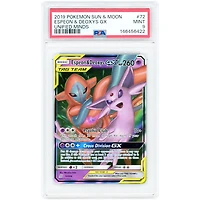 Espeon & Deoxys GX 2019 Pokemon Unified Minds Ultra Rare #72 PSA Authenticated 9 Card