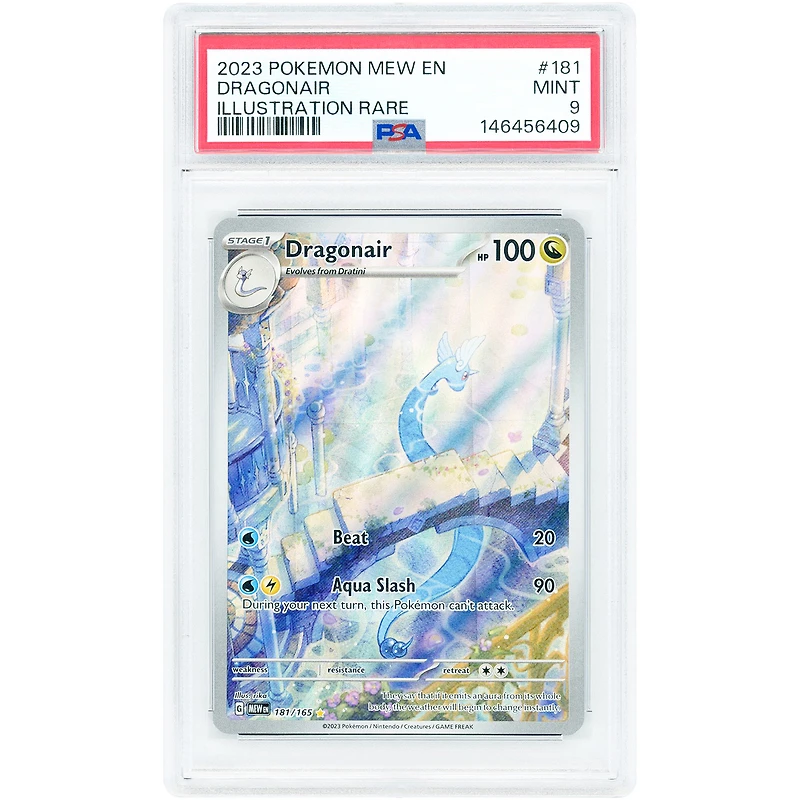 Dragonair 2023 Pokemon 151 Illustration Rare #181 PSA Authenticated 9 Card