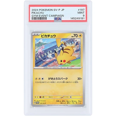Pikachu 2024 Pokemon Scarlet & Violet Japanese Promo #197/SV-P PSA Authenticated 9 Card