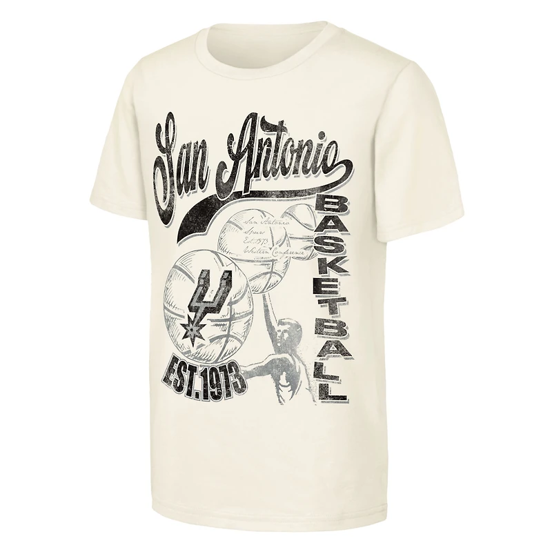 Youth Outerstuff Natural San Antonio Spurs Ticket Stub T-Shirt