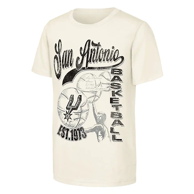 Youth Outerstuff Natural San Antonio Spurs Ticket Stub T-Shirt