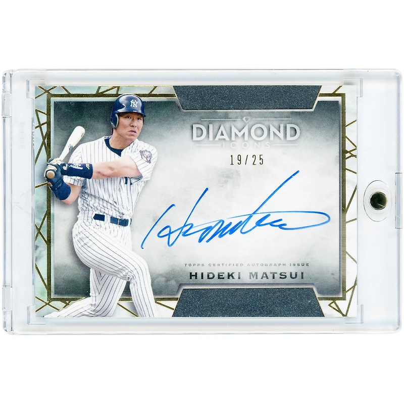 Hideki Matsui New York Yankees Autographed 2022 Topps Diamond Icons Gold #DIA-HM #19/25 Card