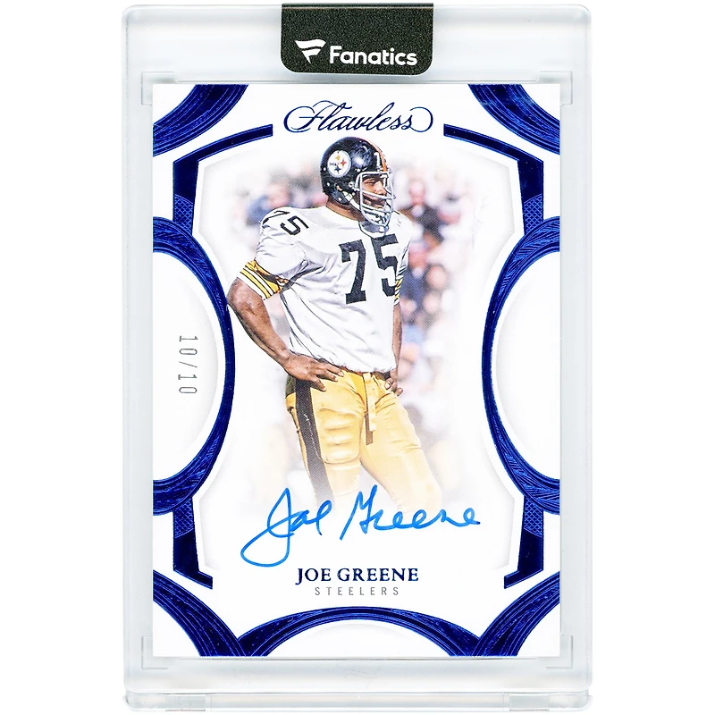 Joe Greene Pittsburgh Steelers Autographed 2025 Panini Flawless Sapphire #FF-JGE #10/10 Card