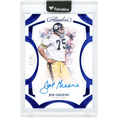 Joe Greene Pittsburgh Steelers Autographed 2025 Panini Flawless Sapphire #FF-JGE #10/10 Card