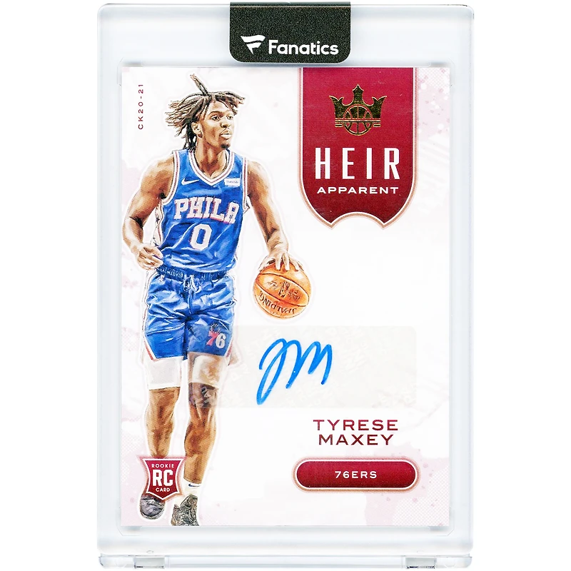 Tyrese Maxey Philadelphia 76ers Autographed 2020-21 Panini Court Kings Heir Apparent #HA-TYM #63/99 Rookie Card