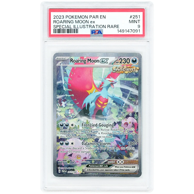 Roaring Moon EX 2023 Pokemon Paradox Rift #251 PSA Authenticated 9 Card