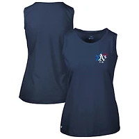 Women's Levelwear Navy Athletics Independence Day Macy Governor Tank Top