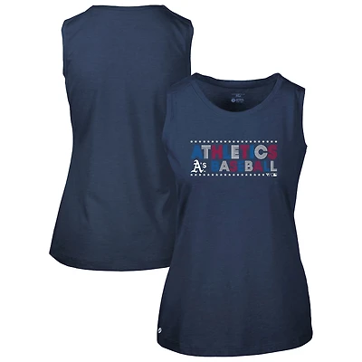 Women's Levelwear Navy Athletics Independence Day Macy Star-Spangled Tank Top