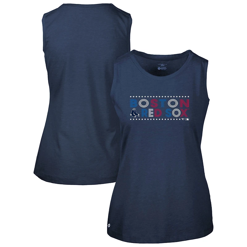 Women's Levelwear Navy Boston Red Sox Independence Day Macy Star-Spangled Tank Top