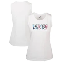 Women's Levelwear White Boston Red Sox Independence Day Macy Star-Spangled Tank Top