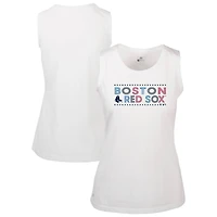 Women's Levelwear White Boston Red Sox Independence Day Macy Star-Spangled Tank Top