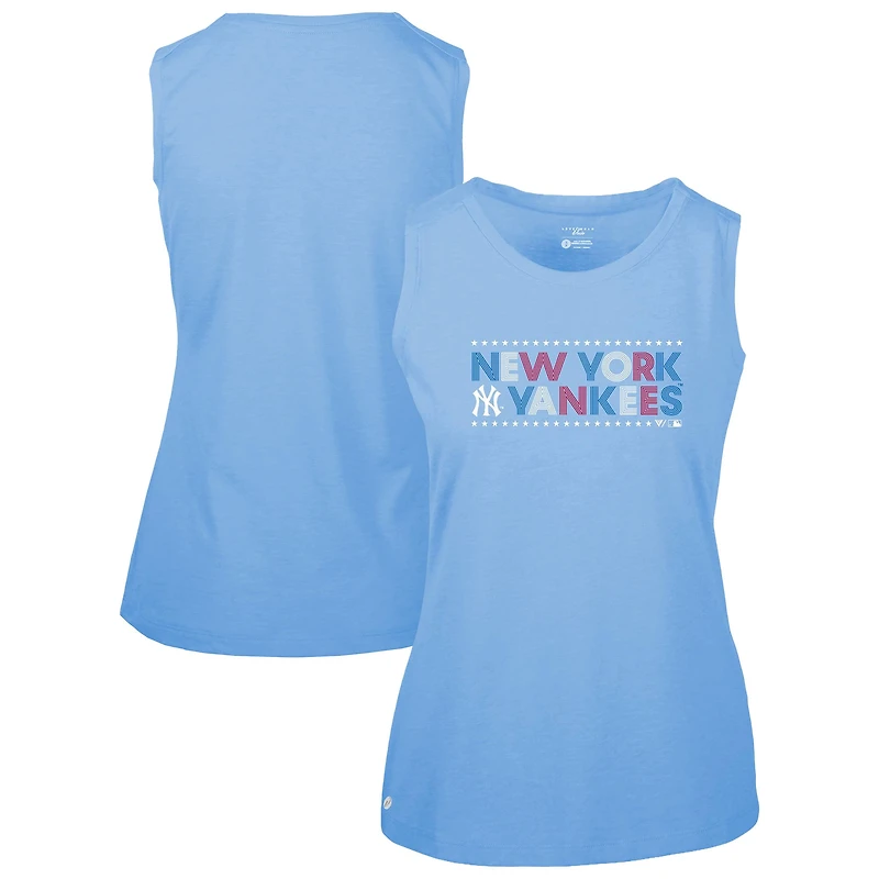 Women's Levelwear Light Blue New York Yankees Independence Day Macy Star-Spangled Tank Top