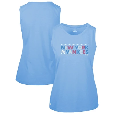 Women's Levelwear Light Blue New York Yankees Independence Day Macy Star-Spangled Tank Top