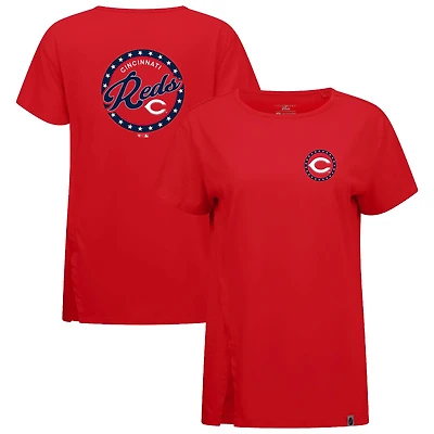 Women's Levelwear Red Cincinnati Reds Independence Day Influx Constellation T-Shirt