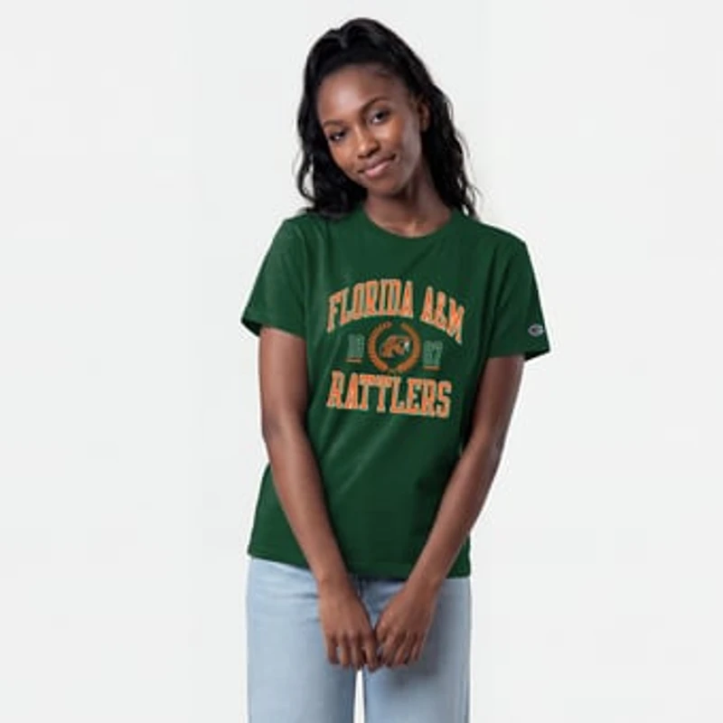 Women's Champion Green Florida A&M Rattlers Lifestyle T-Shirt