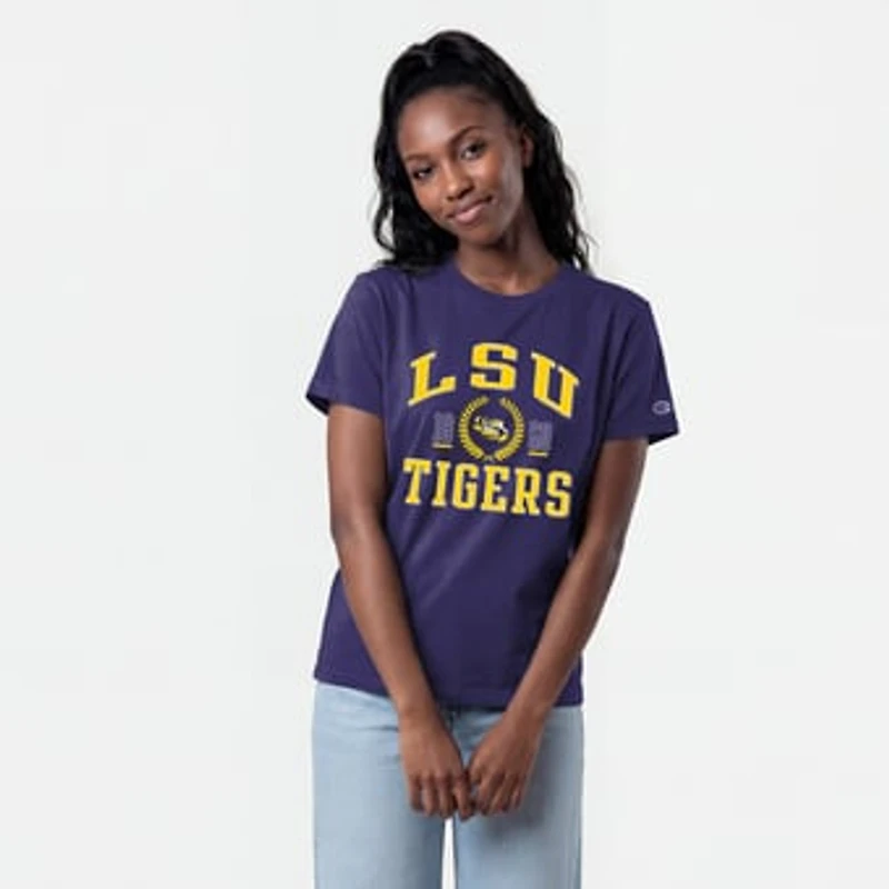 Women's Champion Purple LSU Tigers Lifestyle T-Shirt
