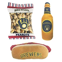 Milwaukee Brewers Three-Piece Chew Toy Bundle