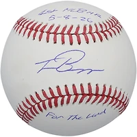 Travis Bazzana Cleveland Guardians Autographed Baseball with Multiple Inscriptions