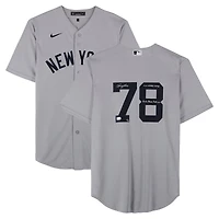 Spencer Jones New York Yankees Autographed Gray Nike Replica Jersey with Multiple Inscriptions - Limited Edition #10/10