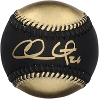 Chase Utley Philadelphia Phillies Autographed Gold and Black Leather Baseball