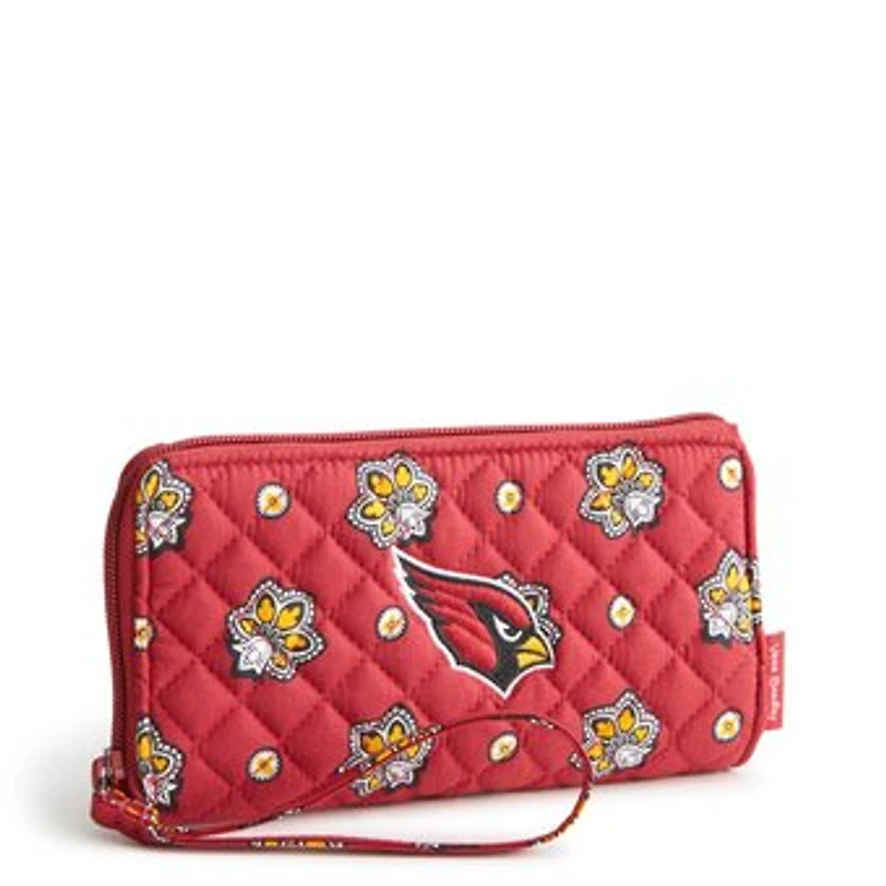 Women's Vera Bradley Arizona Cardinals RFID Front-Zip Wristlet